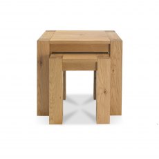 Blake Light Oak Nest of Lamp Tables