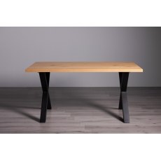 Ramsay X Leg Oak Effect 6 Seater Dining Table