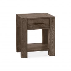 Blake Dark Oak Lamp Table With Drawer