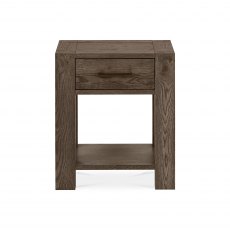 Blake Dark Oak Lamp Table With Drawer