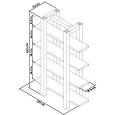Blake Dark Oak Open Shelf Unit