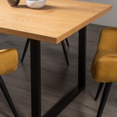 Ramsay U Leg Oak Effect 6 Seater Dining Table