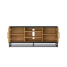 Lowry Rustic Oak & Peppercorn Entertainment Unit