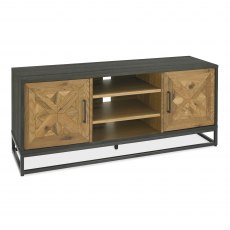 Lowry Rustic Oak & Peppercorn Entertainment Unit