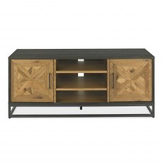 Lowry Rustic Oak & Peppercorn Entertainment Unit