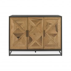 Lowry Rustic Oak & Peppercorn Narrow Sideboard