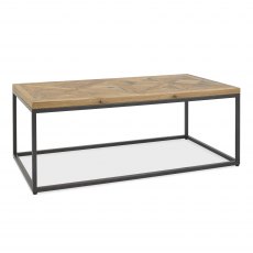 Lowry Rustic Oak & Peppercorn Coffee Table