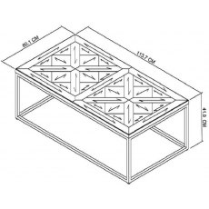 Lowry Rustic Oak & Peppercorn Coffee Table