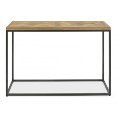 Lowry Rustic Oak & Peppercorn Console Table