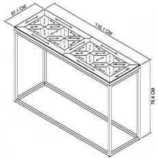 Lowry Rustic Oak & Peppercorn Console Table