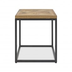 Lowry Rustic Oak & Peppercorn Lamp Table