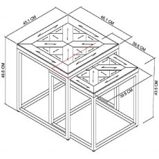 Lowry Rustic Oak & Peppercorn Nest of Tables