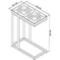 Lowry Rustic Oak & Peppercorn Sofa Table