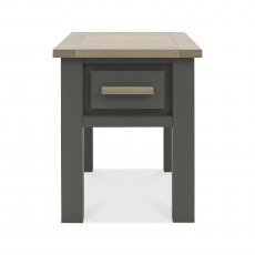 Hopper Dark Grey & Scandi Oak Lamp Table With Drawer