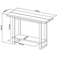 Turner Weathered Oak & Peppercorn Console Table