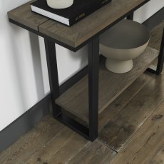 Turner Weathered Oak & Peppercorn Console Table