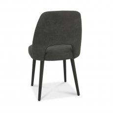 Tuxen Dark Grey Fabric Chairs with Peppercorn Legs