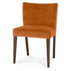 Blake - Dark Oak Harvest Pumpkin Velvet Dining Chair (Pair)