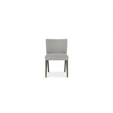 Blake Dark Oak Pebble Grey Fabric Low Back Chairs