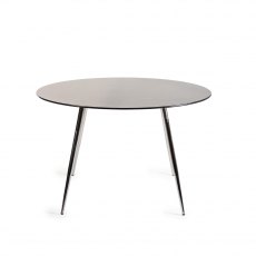 Christo Black Marble Effect Glass 4 Seater Dining Table