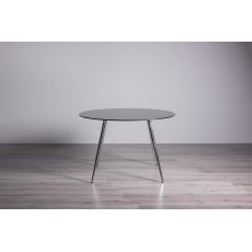 Christo Black Marble Effect Glass 4 Seater Dining Table