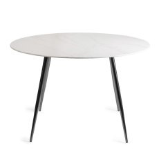 Francesca White Marble Effect Ceramic 4 Seater Dining Table