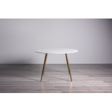 Francesca White Marble Effect Sintered Stone 4 Seater Dining Table