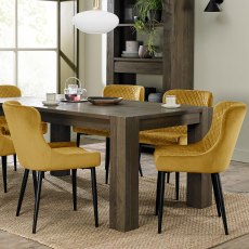Home Origins Constable Fumed Oak 6 Seat Dining Table- feature