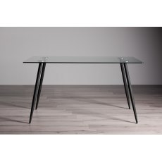 Martini Tempered Glass 6 Seater Dining Table