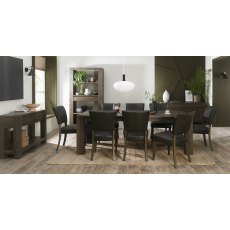 Home Origins Constable Fumed Oak 6 - 8 Extending Dining Table and Constable Old West Vintage