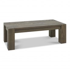 Home Origins Constable Fumed Oak Coffee Table- front angle shot