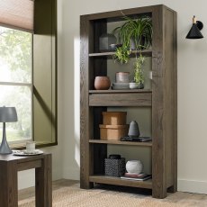 Home Origins Constable Fumed Oak Open Display Unit- feature