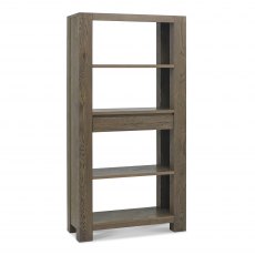 Home Origins Constable Fumed Oak Open Display Unit- front angle shot