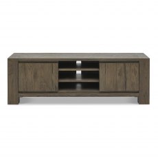 Home Origins Constable Fumed Oak Entertainment Unit- front on