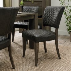 Home Origins Constable Fumed Oak Upholstered Chair- Old West Vintage- feature shot