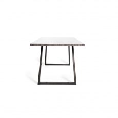 Hirst Grey Glass 6 Seater Dining Table