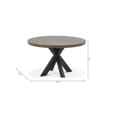 Home Origins Bosco fumed oak 4 seater dining table- line drawings