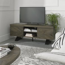 Home Origins Bosco Fumed Oak Entertainment Unit- feature