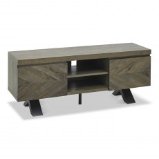 Home Origins Bosco Fumed Oak Entertainment Unit- front angle shot