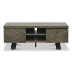 Home Origins Bosco Fumed Oak Entertainment Unit- front on