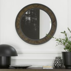 Bosco Fumed Oak Wall Mirror