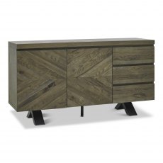 Home Origins Bosco Fumed Oak Wide Sideboard- front angle shot