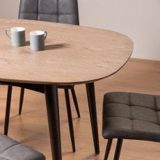 Tuxen Weathered Oak 6 Seater Dining Table