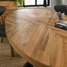 Home Origins Bosco Rustic Oak 6 Seat Dining Table- feature