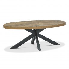 Home Origins Bosco Rustic Oak Coffee Table- front angle shot