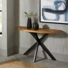 Bosco Rustic Oak Console Table