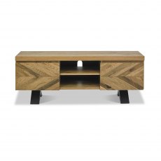 Home Origins Bosco Rustic Oak Entertainment Unit- front on