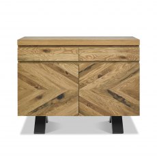 Home Origins Bosco Rustic Oak Narrow Sideboard- front on