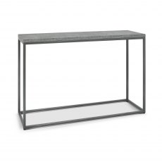 Home Origins Degas Zinc & Dark Grey Console Table - front angle shot