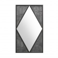 Home Origins Degas Zinc & Dark Grey Wall Mirror Rectanglular - portrait